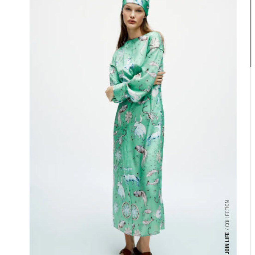 Nwt Zara Limited Edition Zodiac Printed Dress S